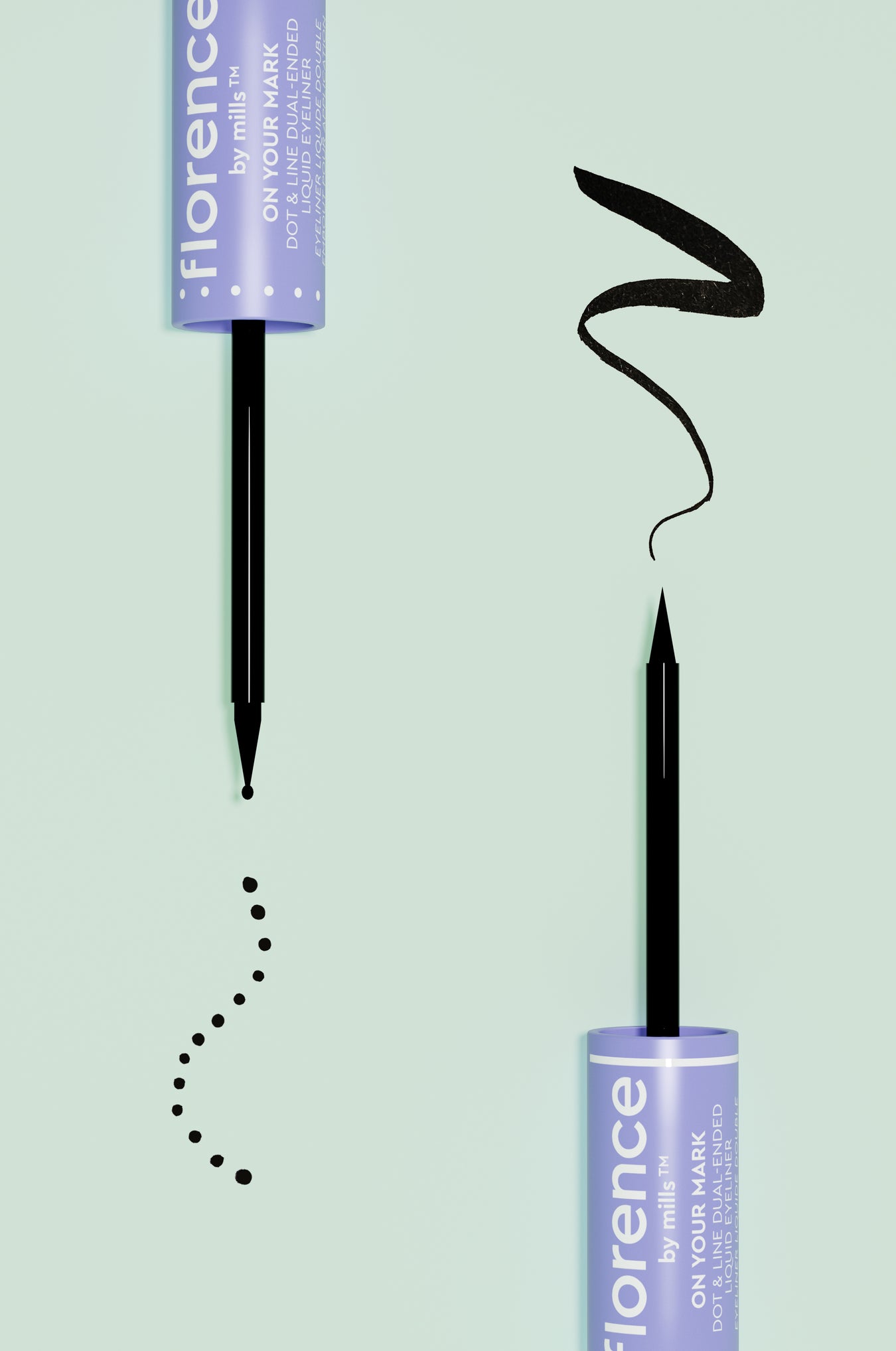 mills by florence & Dot mills On Dual-Ended Mark Line – | Eyeliner Liquid by florence beauty Your